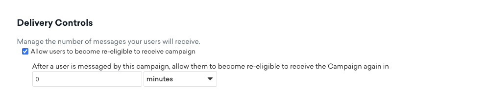 Rééligibilité activée sous "Contrôles de la réception/distribution".